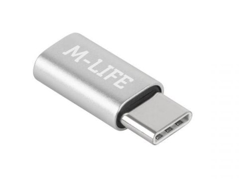 adapter-przejciwka-micro-usb-c-m-life-srebrna-ml0850s adapter-przejciwka-micro-usb-c-m-life-srebrna-ml0850s