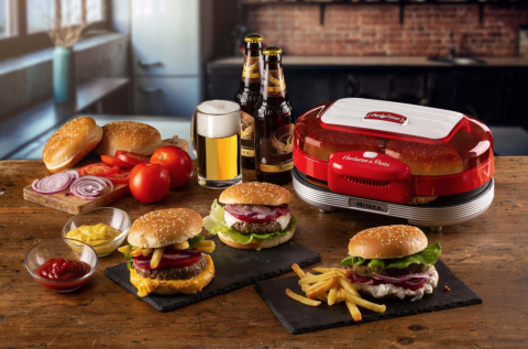 URZĄDZENIE DO HAMBURGERÓW I PANINI ARIETE 205/00 PARTY TIME CZERWONE URZĄDZENIE DO HAMBURGERÓW I PANINI ARIETE 205/00 PARTY TIME CZERWONE