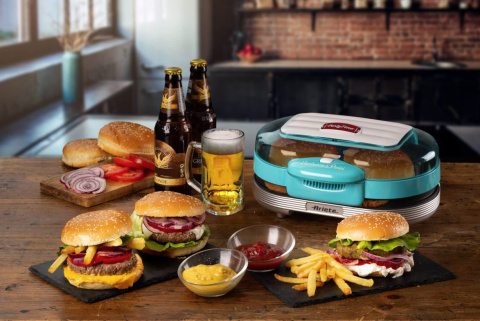URZĄDZENIE DO HAMBURGERÓW I PANINI ARIETE 205/01 PARTY TIME NIEBIESKIE URZĄDZENIE DO HAMBURGERÓW I PANINI ARIETE 205/01 PARTY TIME NIEBIESKIE