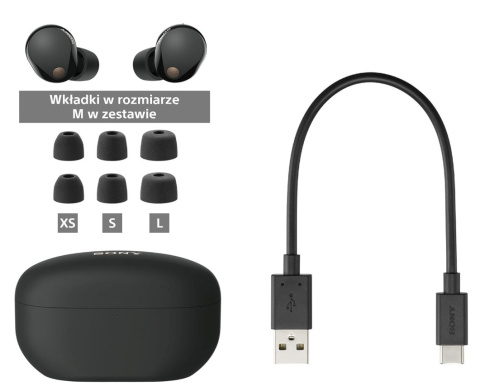 SŁUCHAWKI BEZPRZEWODOWE SONY WF-1000XM5B CZARNE SŁUCHAWKI BEZPRZEWODOWE SONY WF-1000XM5B CZARNE