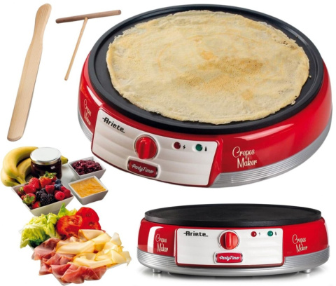 NALEŚNIKARKA ARIETE CREPES MAKER 202/0 PARTYTIME CZERWONA - OUTLET NALEŚNIKARKA ARIETE CREPES MAKER 202/0 PARTYTIME CZERWONA - OUTLET