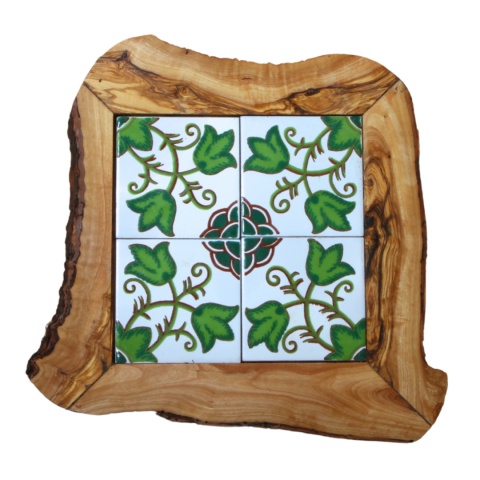 Deska z drewna oliwnego do krojenia serwowania wzór 11 35x30cm Deska z drewna oliwnego do krojenia serwowania wzór 11 35x30cm