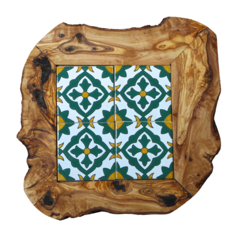 Deska z drewna oliwnego do krojenia serwowania wzór 3 35x30cm Deska z drewna oliwnego do krojenia serwowania wzór 3 35x30cm
