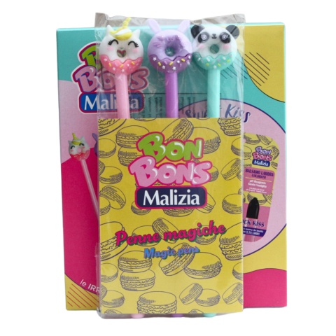 MALIZIA BON BONS Zestaw Prezentowy Dla Dzieci Perfum+Błyszczyk+Długopisy MALIZIA BON BONS Zestaw Prezentowy Dla Dzieci Perfum+Błyszczyk+Długopisy