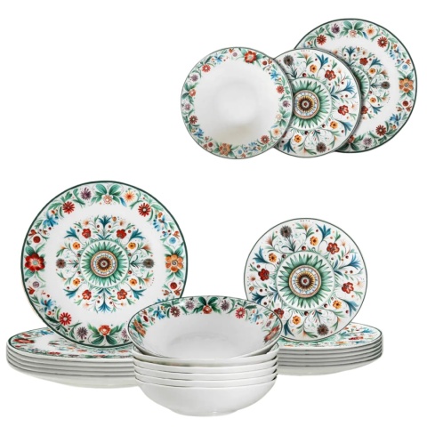 ARCA Komplet SERWIS OBIADOWY Zestaw Fiori 18 el. 6 osób Porcelana ARCA Komplet SERWIS OBIADOWY Zestaw Fiori 18 el. 6 osób Porcelana