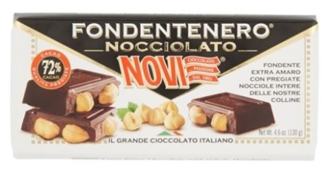 NOVI Czekolada gorzka z orzechami Fondenrenero Nocciolato 130g