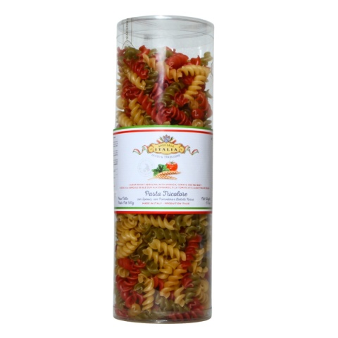 SPECIALE ITALIA Włoski MAKARON Tricolore FUSILLI Świderki Tuba 500g