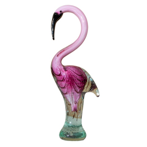 SZKLANA DEKORACJA Flaming Różowy 35cm Typu MURANO SZKLANA DEKORACJA Flaming Różowy 35cm Typu MURANO