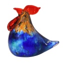 SZKLANA DEKORACJA Kogucik Niebieski 9cm Typu MURANO