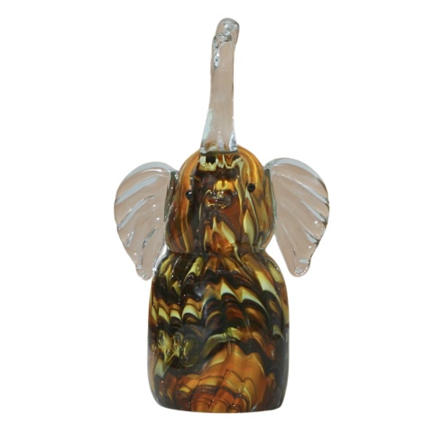 SZKLANA DEKORACJA Słoń Bursztynowy 17cm Typu MURANO SZKLANA DEKORACJA Słoń Bursztynowy 17cm Typu MURANO