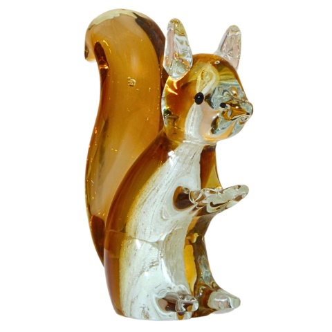 SZKLANA DEKORACJA Wiewiórka Bursztynowa 16cm SZKLANA DEKORACJA Wiewiórka Bursztynowa 16cm
