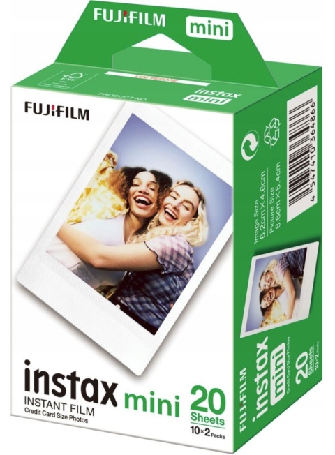 Film Fujifilm Instax mini 20 szt Wkłady Papier fotograficzny do aparatu