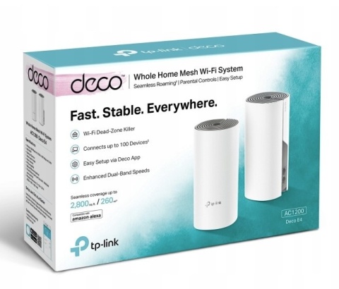 TP-LINK DECO E4 (2-PACK) - OUTLET TP-LINK DECO E4 (2-PACK) - OUTLET